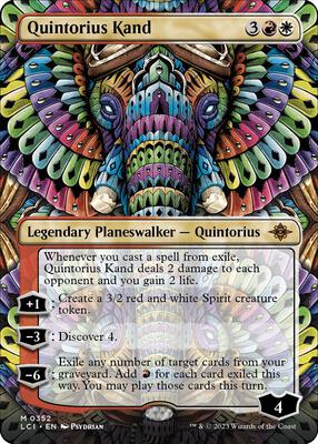 Quintorius Kand (0352) (Borderless) card from The Lost Caverns of Ixalan