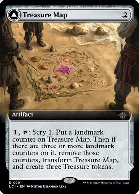 Treasure Map (Extended Art) card from The Lost Caverns of Ixalan