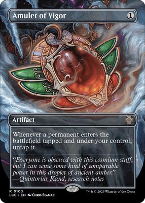 Amulet of Vigor (Borderless) card from Commander: The Lost Caverns of Ixalan