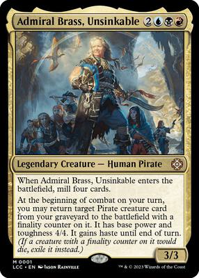 Admiral Brass, Unsinkable card from Commander: The Lost Caverns of Ixalan