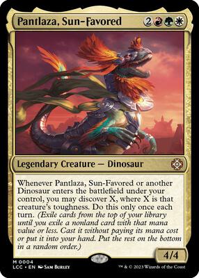 Pantlaza, Sun-Favored card from Commander: The Lost Caverns of Ixalan