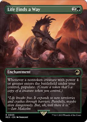 Life Finds a Way (Borderless) card from Universes Beyond: Jurassic World Collection