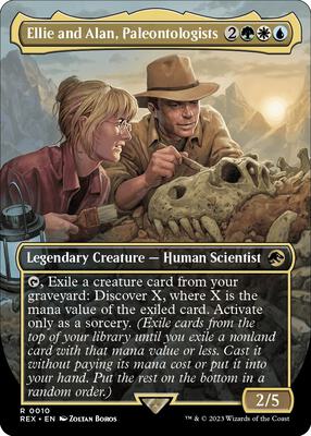 Ellie and Alan, Paleontologists (Borderless) card from Universes Beyond: Jurassic World Collection