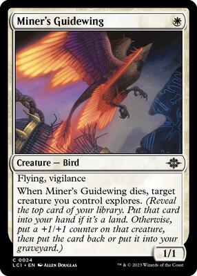 Miner's Guidewing card from The Lost Caverns of Ixalan