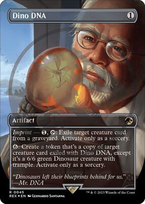 Dino DNA (Borderless) (Emblem) card from Universes Beyond: Jurassic World Collection