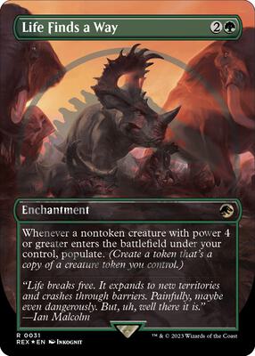 Life Finds a Way (Borderless) (Emblem) card from Universes Beyond: Jurassic World Collection