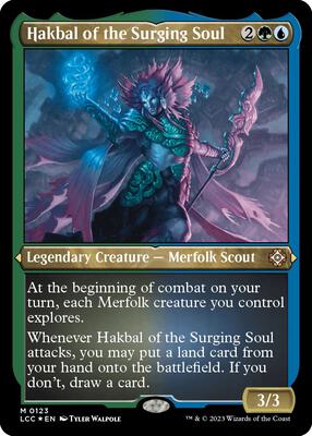 Hakbal of the Surging Soul (Display Commander) - Thick Stock card from Commander: The Lost Caverns of Ixalan