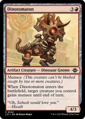 Dinotomaton card from The Lost Caverns of Ixalan