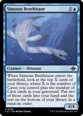 Sinuous Benthisaur card from The Lost Caverns of Ixalan