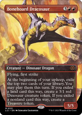 Bonehoard Dracosaur (Borderless) card from The Lost Caverns of Ixalan