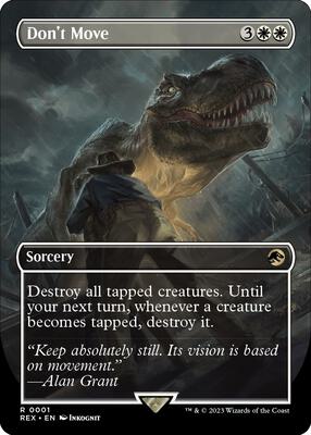 Don't Move (Borderless) card from Universes Beyond: Jurassic World Collection