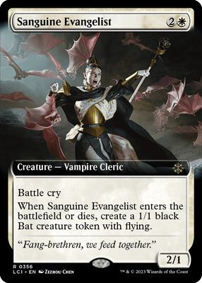 Sanguine Evangelist (Extended Art) card from The Lost Caverns of Ixalan