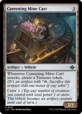 Careening Mine Cart card from The Lost Caverns of Ixalan