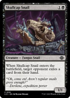 Skullcap Snail card from The Lost Caverns of Ixalan