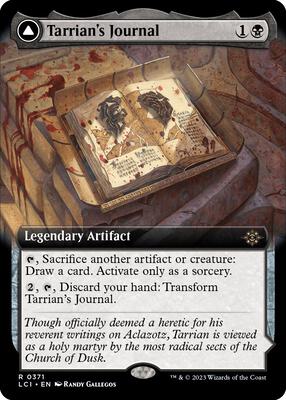 Tarrian's Journal (Extended Art) card from The Lost Caverns of Ixalan