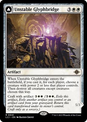 Unstable Glyphbridge card from The Lost Caverns of Ixalan