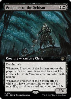 Preacher of the Schism (Extended Art) card from The Lost Caverns of Ixalan