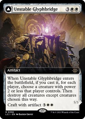Unstable Glyphbridge (Extended Art) card from The Lost Caverns of Ixalan