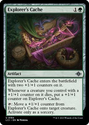 Explorer's Cache card from The Lost Caverns of Ixalan