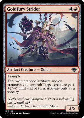 Goldfury Strider card from The Lost Caverns of Ixalan