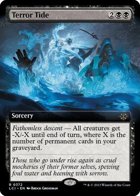 Terror Tide (Extended Art) card from The Lost Caverns of Ixalan