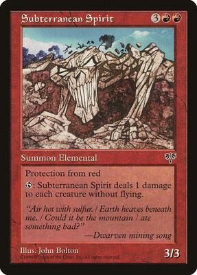 Subterranean Spirit card from Mirage