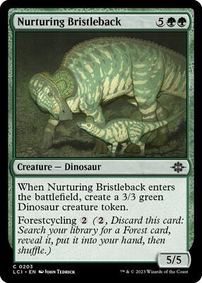 Nurturing Bristleback card from The Lost Caverns of Ixalan