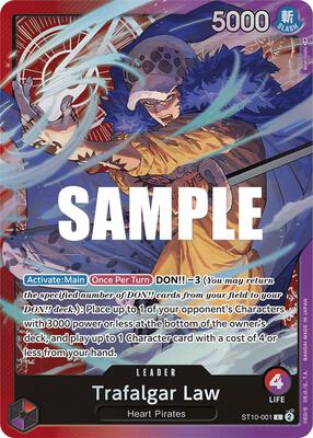 Trafalgar Law (001) card from Ultra Deck: The Three Captains