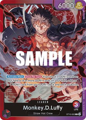 Monkey.D.Luffy (002) card from Ultra Deck: The Three Captains