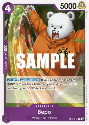 Bepo card from Ultra Deck: The Three Captains