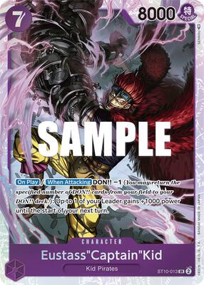 Eustass"Captain"Kid (013) card from Ultra Deck: The Three Captains