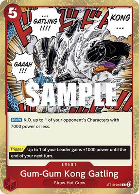 Gum-Gum Kong Gatling card from Ultra Deck: The Three Captains
