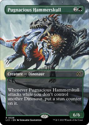 Pugnacious Hammerskull (Borderless) card from The Lost Caverns of Ixalan
