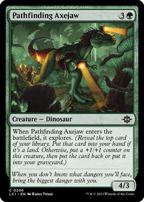 Pathfinding Axejaw card from The Lost Caverns of Ixalan