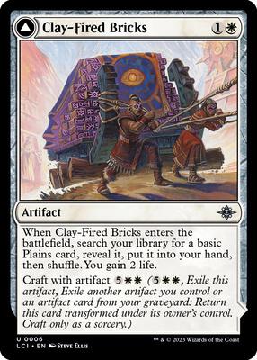 Clay-Fired Bricks card from The Lost Caverns of Ixalan