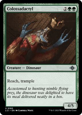 Colossadactyl card from The Lost Caverns of Ixalan