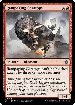 Rampaging Ceratops card from The Lost Caverns of Ixalan