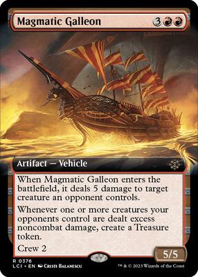 Magmatic Galleon (Extended Art) card from The Lost Caverns of Ixalan