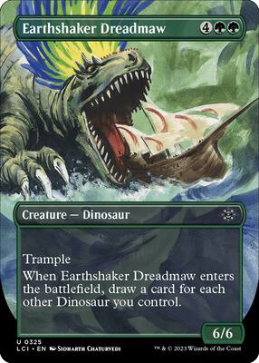 Earthshaker Dreadmaw (Borderless) card from The Lost Caverns of Ixalan