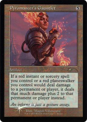 Pyromancer's Gauntlet (Retro Frame) card from Media Promos