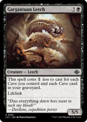 Gargantuan Leech card from The Lost Caverns of Ixalan