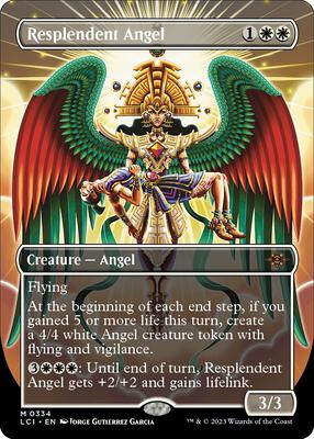 Resplendent Angel (Borderless) card from The Lost Caverns of Ixalan