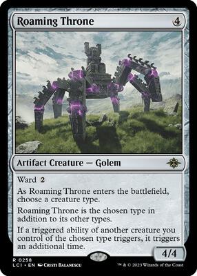 Roaming Throne card from The Lost Caverns of Ixalan