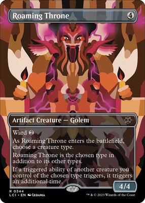 Roaming Throne (Borderless) card from The Lost Caverns of Ixalan