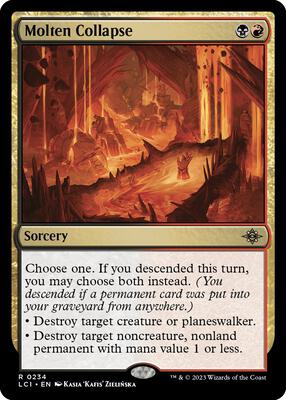 Molten Collapse card from The Lost Caverns of Ixalan