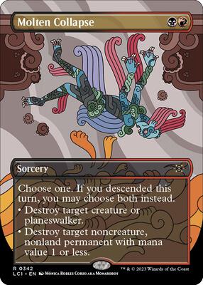 Molten Collapse (Borderless) card from The Lost Caverns of Ixalan