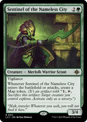 Sentinel of the Nameless City card from The Lost Caverns of Ixalan