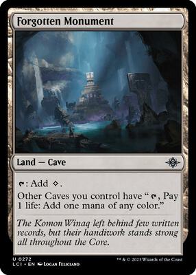 Forgotten Monument card from The Lost Caverns of Ixalan