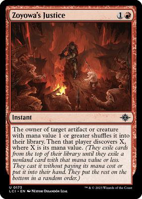 Zoyowa's Justice card from The Lost Caverns of Ixalan