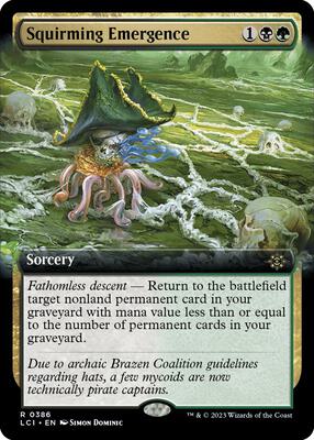 Squirming Emergence (Extended Art) card from The Lost Caverns of Ixalan
